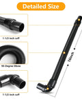 Detailed view of static dissipating backpack vacuum hose with 1-1/2 inch cuffs replacement for Super Coach and Mode 6 with 16-inch length.