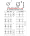 Diagram showing sizes and specifications for Big Ass 304 Stainless Steel External Circlips Retaining Rings for Heavy Duty Machinery.