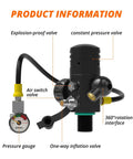Scuba Diving Valve M18x1.5 First Stage Pressure Reducing Valve For Oxygen Cylinders, 3000 Psi Breathing Head, Easy Gauge Extension