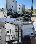 12V 9500BTU Mini Split Truck Air Conditioner With Brushless Motor Low Noise 45dB 3000RPM 265CFM 12V DC To AC Climate Control For Semi Trucks Big Rig Sleepers Vans RVs Pickups installed on truck cab