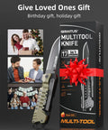 17 In 1 Pocket Knife With Screwdriver Fire Starter Bottle Opener Saw And Whistle Nylon Sheath EDC Gear gift-wrapped