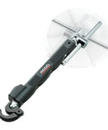 Telescoping Basin Wrench With LED Light, 10 To 17 Inch Adjustable Under-Sink Tool, contoured grip, black finish, pro-grade