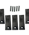 Five Pack X156 Bucket Teeth For Mini Excavator Skid Steer And Backhoe With Pins Fits X156 X156S P156 6716001 TX156X Heavy Duty Replacement