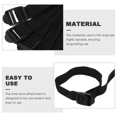 Close-up of durable nylon straps in Adjustable Garden Aerator Shoes Straps Eight Pack For Lawn Care Spiked Sandals package