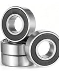 5/8 Inch Bore Flanged Deep Groove Ball Bearing Sealed Steel For Lawn Mowers, Wheelbarrows, Carts And Garden Hand Trucks Replacement Part, ID 5/8 Inch, OD 1-3/8 Inch, Heavy Duty, Durable, Rust Resistant, Easy Fit, 4 sealed bearings