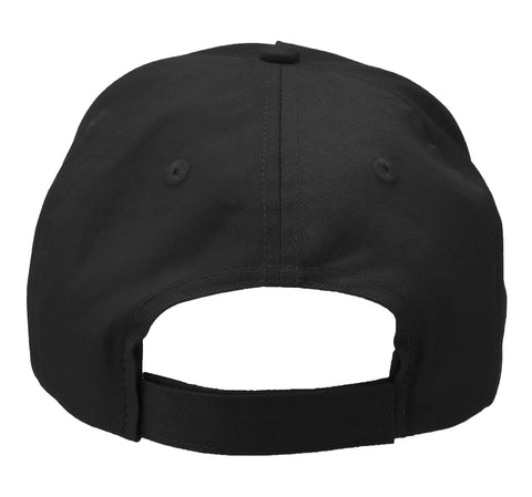 Back of Coming In Hot Funny Camper Hat For Men And Women Adjustable Printed Baseball Cap One Size Fits Most Unisex Black Canvas
