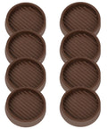 2 Inch Round Rubber Caster Cups Non Slip Furniture Pads Anti Slip Floor Protectors For Beds Couches Tables And Chairs 8 Pack Brown