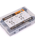 56-Pcs Heavy Duty Nylon Hose Clamps Assortment With Double Snap Grip For 1/4inch 5/16inch 1/2inch 5/8inch And 1inch Tubing
