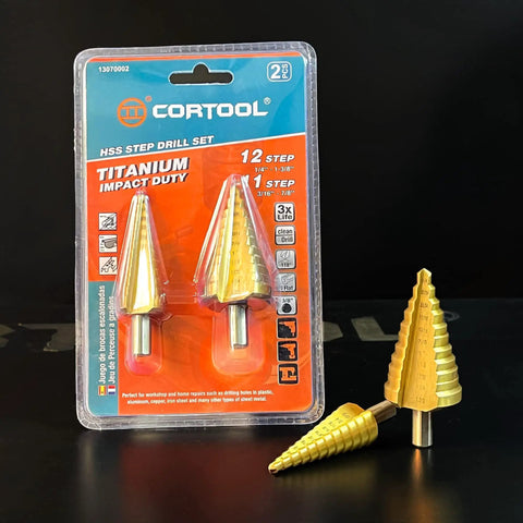 Professional Grade Step Drill Bit Set For Metal In Titanium HSS High Speed Steel Heavy Duty Unibit Kit With Twenty Three Sizes