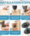 Installation steps for Killer Grip 100 Pack Panel Mounting Clips showing secure removable panel setup.