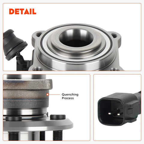 Rear Wheel Bearing And Hub Assembly For Chevy Equinox 2010 2017 And GMC Terrain 2010 2017 With ABS 5 Lug 30 Spline 512440