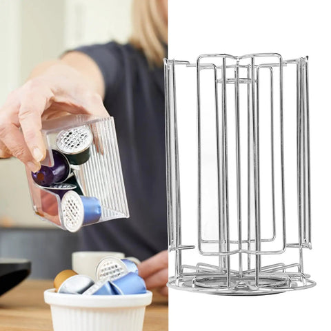 Metal Coffee Pod Storage Rack And Capsule Holder Stand for Quick Organization, iron construction, sleek design, home use