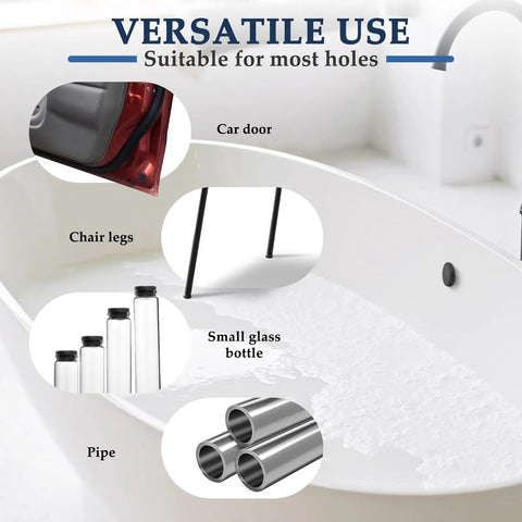 Dope 160 Piece Black Silicone Hole Plugs Set In Nine Sizes With T Shape Locking for furniture, cars, and more versatility