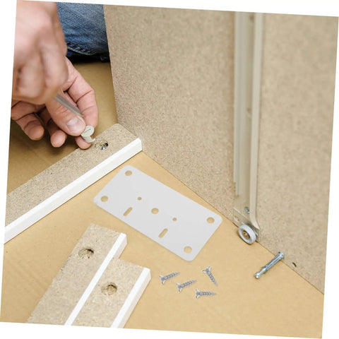 Installing Stainless Steel Hinge Repair Plate Kit For Cabinets And Doors 10 Sets Easy To Use Quick Fix Reinforcement Plates