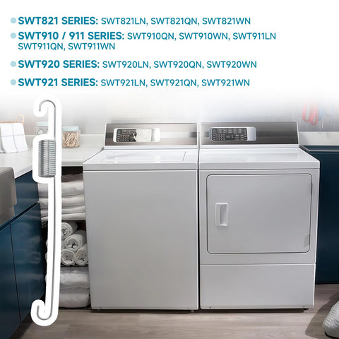 Washer Tub Suspension Spring Replacement 2 Pack For Select Speed Queen Amana Huebsch Unimac Top Load Washers next to laundry set