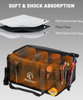 Interior view of 35L Tactical Camping Tote Organizer Duffel Bag, Waterproof Outdoor Storage With 3 Adjustable Dividers And Shoulder Strap