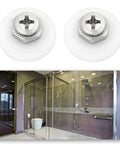 8 Piece Oval Edge Shower Door Rollers with Screws 19mm Diameter 6mm Thick Replacement Sliding Wheels for Glass Shower Doors