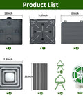 Product components for Two Pack Raised Garden Bed Planter Boxes With Trellis, 58.3 Inch Tall For Climbing Tomatoes And Vines, Self Watering System