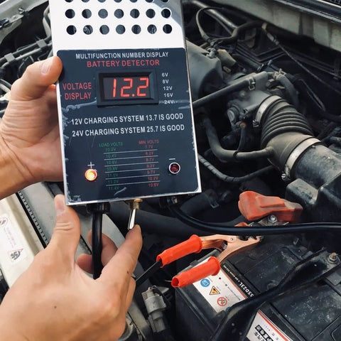 Car Battery Load Tester With Digital Voltmeter And Alligator Clips, Supports 6V 8V 12V 16V 24V Systems, alternator and charging system diagnostics