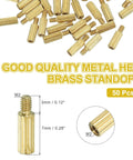 M2 Brass Hex Spacer Standoff Set 7mm And 3mm Male Female Gold 50 Pcs For FPV Drone Quadcopter PCB Motherboard