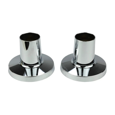 Chrome escutcheons from Durable Brass Two-Handle Tub and Shower Trim Kit for Kohler Trend Faucets Chrome Finish Includes 9C-26H and 9C-26C Stems Metal Handles Seats Remodeling Kit for a Quick No-Fuss Bath Upgrade