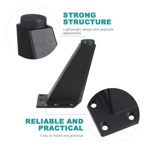 Adjustable Aluminum Alloy Cabinet Feet 10cm Leveling Legs For Furniture Support Rugged Rust Resistant Feet Black Sand Finish