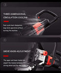 Badass 8900W Brushless Electric Wall Saw With Diamond Blade And Auto Water Cooling For Smooth Concrete Grooving And Rapid Demolition Projects showing cooling system and drive knob adjustment.