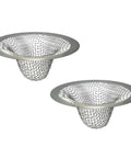 Two Pack 1.0 Inch Drain Strainer Mesh Basket For Sink Hair Catcher Stainless Steel shown in image.