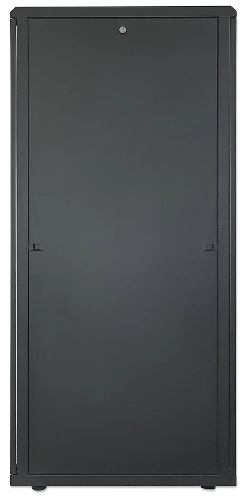 Heavy Duty 19 Inch Network Cabinet Server Rack Enclosure with Secure Locking Doors, front view.