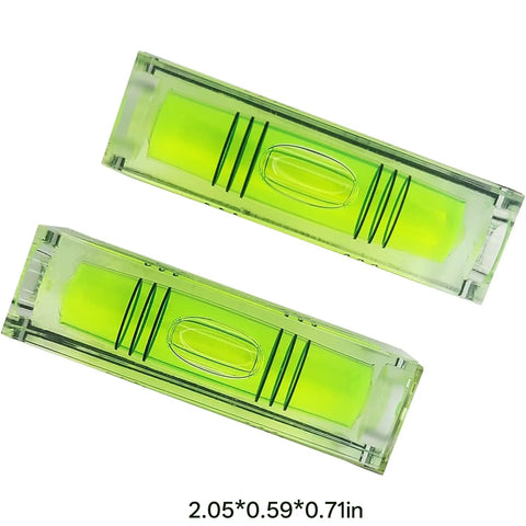 2 Pack Magnetic Mini Bubble Level Tool 2 Inch, Small Pocket with bright liquid vials and measurement grid for accurate leveling.
