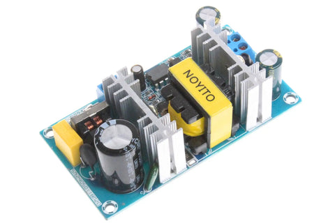 Beefy Isolated AC To DC Power Supply Module From 120V To 240V Input To 24V DC 2A Output With 3A Peak, 72W Max, Solid Overvoltage, Overload, And Short Circuit Protection For Industrial Control Projects