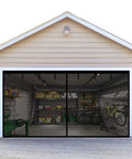 Double Garage Screen Door 16x7 Feet For Two Car Garage Fiberglass Magnetic Screen With 38 Strong Magnets And Weighted Bottom