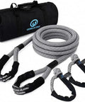 1 Inch by 30 Foot Kinetic Recovery and Tow Rope Kit with 48000 Lbs Breaking Strength Includes 2 Synthetic Soft Shackles