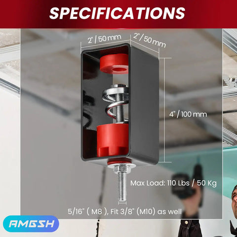 Heavy Duty Ceiling Vibration Damping Mounts That Roll Smooth And Knock All Shakes Out With A Legit 110 Pound Load Rating for ceiling mount specs