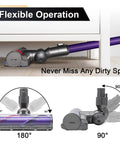Dyson Direct Drive Motorhead Cleaner Head Replacement for V6 DC58 DC59 DC62 DC72 DC74 Vacuums shown with flexible operation angles.