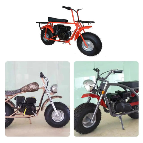 Beef Up Your Ride With This Chain Breaker Tool Kit Featuring 420 Master Link Connectors For Dirt Bikes Go Karts ATVs And More Includes 10 Master Links And Mounting Gloves Compatible With 428 520 525 Chains And Coleman CT200U BT200X Series shown with three mini bikes.