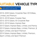 Compatibility list for Rear Wheel Bearing And Hub Assembly For 2016 To 2020 Subaru Crosstrek, 2014 To 2018 Forester