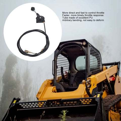 3.5 Meter Quick Release Manual Throttle Cable With Pivot Joint For Excavators And Heavy Equipment on excavator cab