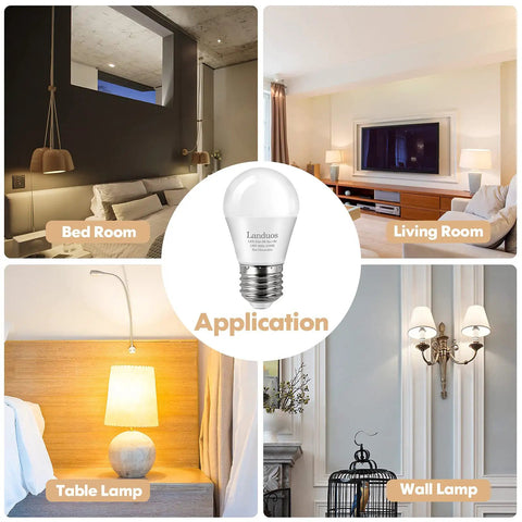 3W Led Bulb, 25W Incandescent Equivalent, 2700K Warm White, A15 E26 Mini Bulb used in bedroom, living room, table and wall lamps