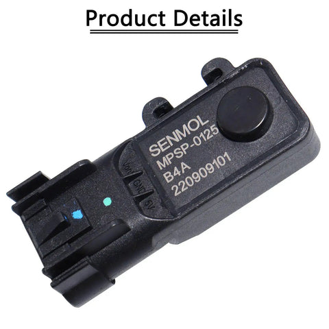 Fuel Tank Pressure Sensor Replacement For Buick Allure 2008-2010, Enclave 2014-2018, LaCrosse 2008-2016, Regal 2011-2017, Cadillac CTS 2009-2017, Escalade 2008-2014, SRX 2008-2014 OE 13502903 Compatible black plastic sensor