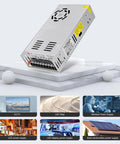 Beefy 12V 30A 360W Switching Power Supply Universal AC DC Adapter Dual Voltage 110V and 220V Stable 12V DC Output for LED Arrays CCTV Systems 3D Printers and High Demand DIY Devices, metal case