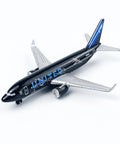 United Black Livery Airplane Model For Desktop Decor And Collecting Dope Desk Display Durable ABS Plastic And Alloy Mini Aircraft