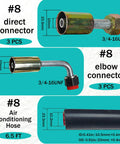 26 Piece AC Hose Kit With Six Point Five Foot Hoses And Fittings For Most Cars Trucks And SUVs Universal Auto AC Repair Kit With O Ring