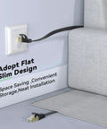 Cat8 Ethernet Cable 15 Ft 2 Pack High Speed Flat Patch Cord 40Gbps 2000MHz SFTP Shielded LAN Cable With Gold Plated RJ45 Connectors For Indoor Outdoor Use No Lag Streaming Ready installed in wall socket