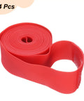 PVC Rim Tape 700C And 18mm 4 Pack Lightweight Wheel Rim Liner Guard Anti Scratch Cushion Pad Protector For Road MTB And Hybrid Bikes Inner Tube Tape Fits Most Rims, shown in red roll with 4 pieces.