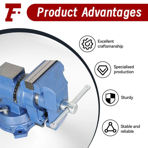 Heavy Duty Built Tough Multi Jaw Vise With 360 Degree Rotating Head And Swivel Base Wide Clamp Range For Home Shop And Industrial Projects Four Inch Vise For Precise Fixing And Quick Adjustments showing craftsmanship characteristics
