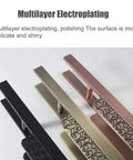 Heavy Duty Aluminum Door Handle For Interior And Exterior Use, Dual Sided Push Pull Barn Style Door Handle For Sliding Glass Doors, Front Door, Bathroom Or Kitchen, Rose Gold, 39.4 Inch Length displayed with decorative surface detailing.