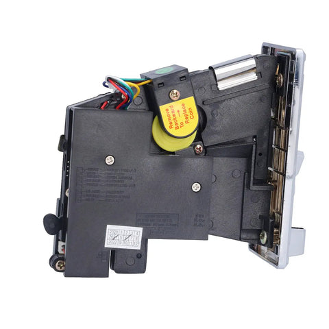 Electronic Coin Acceptor Module For Arcade Vending And Slot Machines, featuring plug and play table mount install with three anti fishing eye sensors.