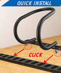 Heavy Duty Steel 7 Inch E Track Wheel Chock With Adjustable Front Tire Stop for E Track and X Track Systems installation