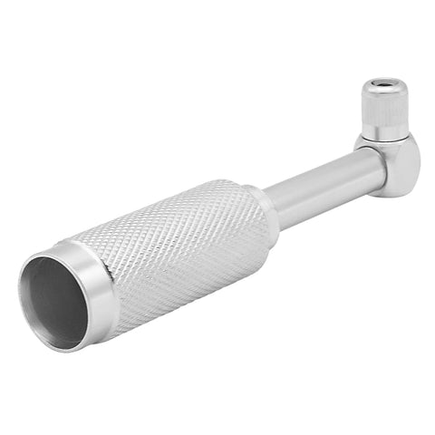 Quick Connect Metric Grease Fitting Adapter With 90 Degree Angle For Tight Spaces 4.9 mm Diameter Greasing End in silver